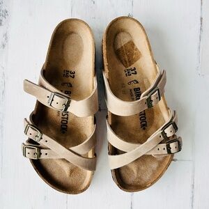 Birkenstock Franca Sandals • US Size 7 • Nubuck Sandcastle